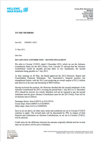 C1 2013 - 2013 Advance Contribution - Second Instalment