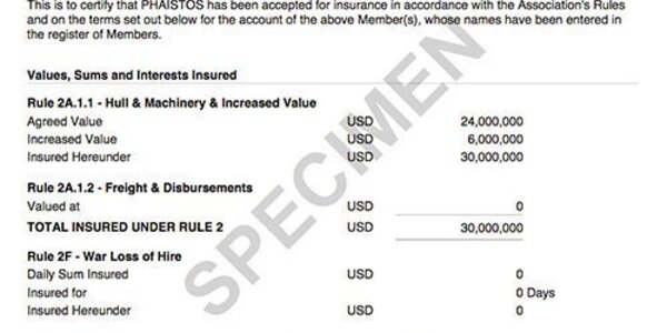 War Risks time policy and certificate of entry