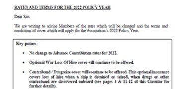 C2 2021 - Rates and Terms for the 2022 Policy Year