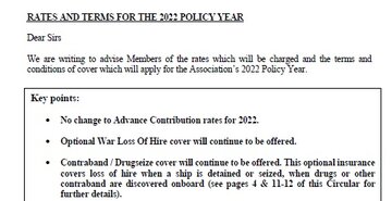 C2 2021 - Rates and Terms for the 2022 Policy Year